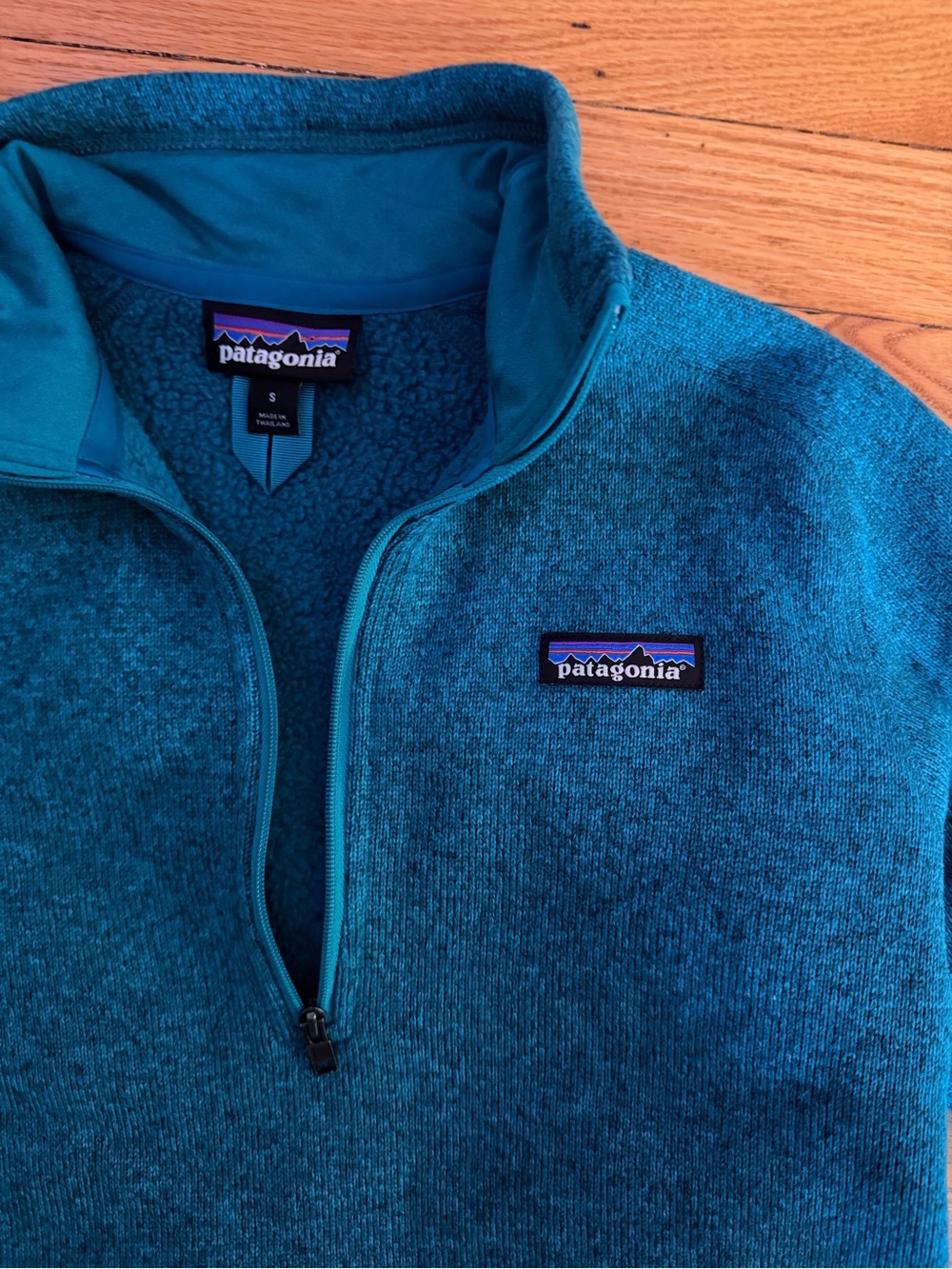 Patagonia Women's Teal Quarter-Zip Fleece Pullover Like new